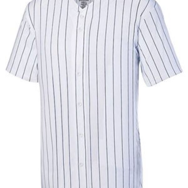 Youth Pinstripe Full Button Baseball Jersey Thumbnail