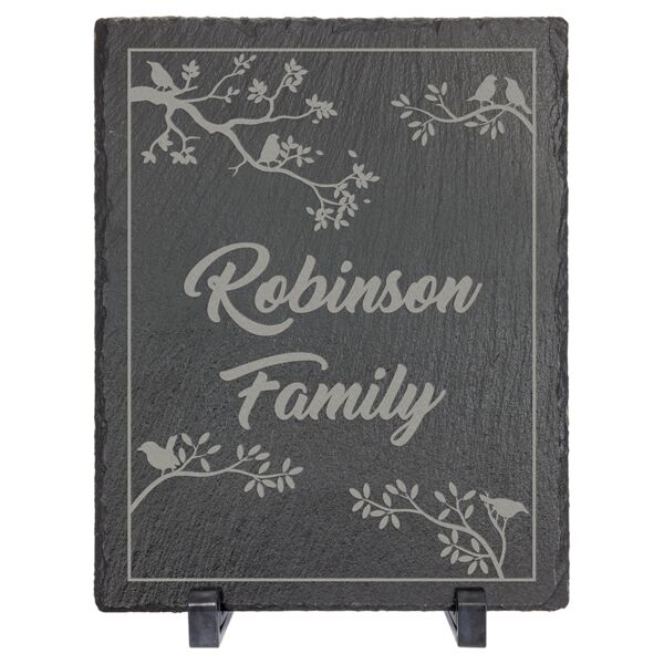 10" x 8" Rectangle Slate Decor with Plastic Feet Thumbnail